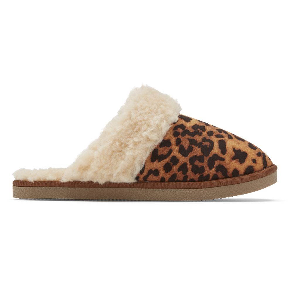 Chinelos De Quarto Rockport Trutech Veda Slide Senhora - Marrom/Pretas ( 608-GSLIEW )